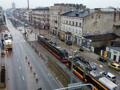 Tramwaj testowy MPK Łódź na ul. Zachodniej