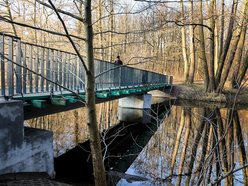 Łódź. Nowa kładka w parku Julianowskim