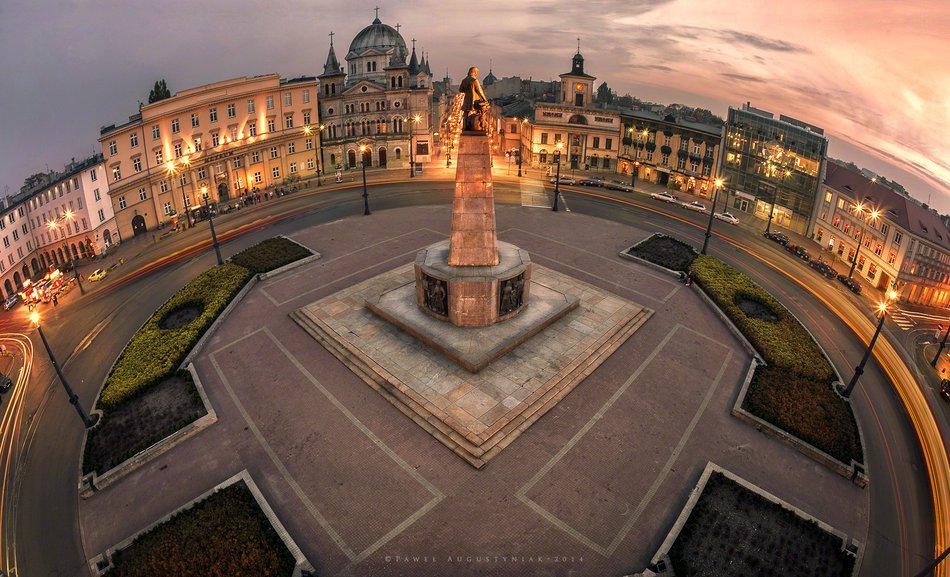 piękna fotografia pokazująca miasto Łódź