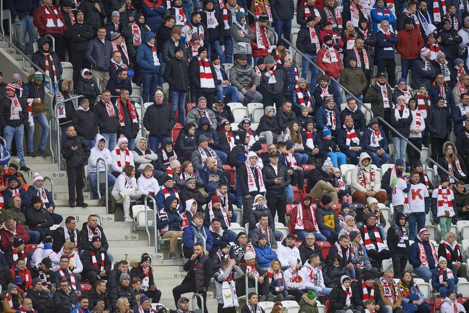 Kibice na meczu ŁKS Łódź - Chojniczanka Chojnice