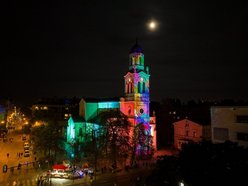 Łódź. Light Move Festival 2025 Łódź na fasadzie kościoła!