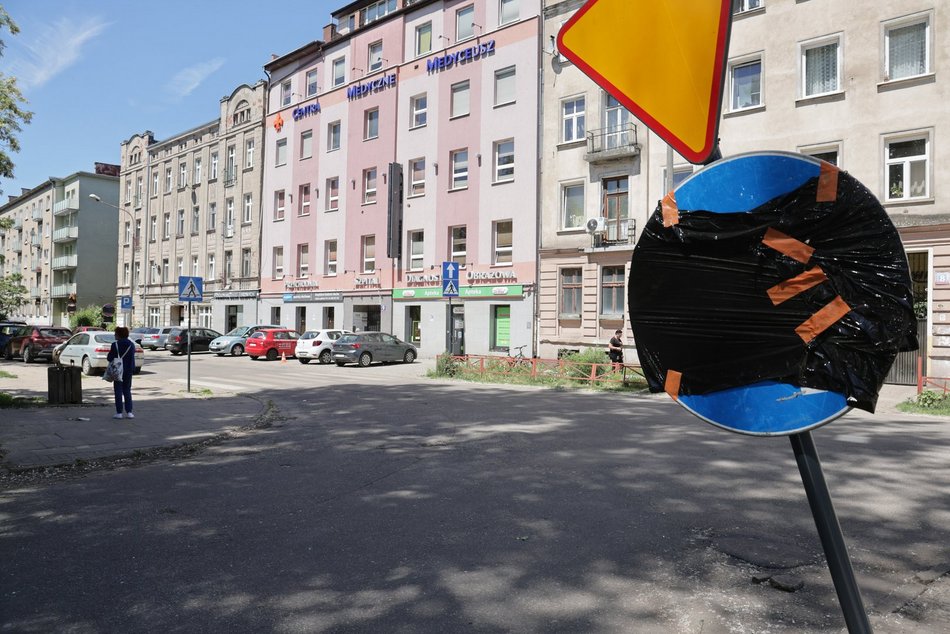 Łódź. Ulice Rybna i Bazarowa