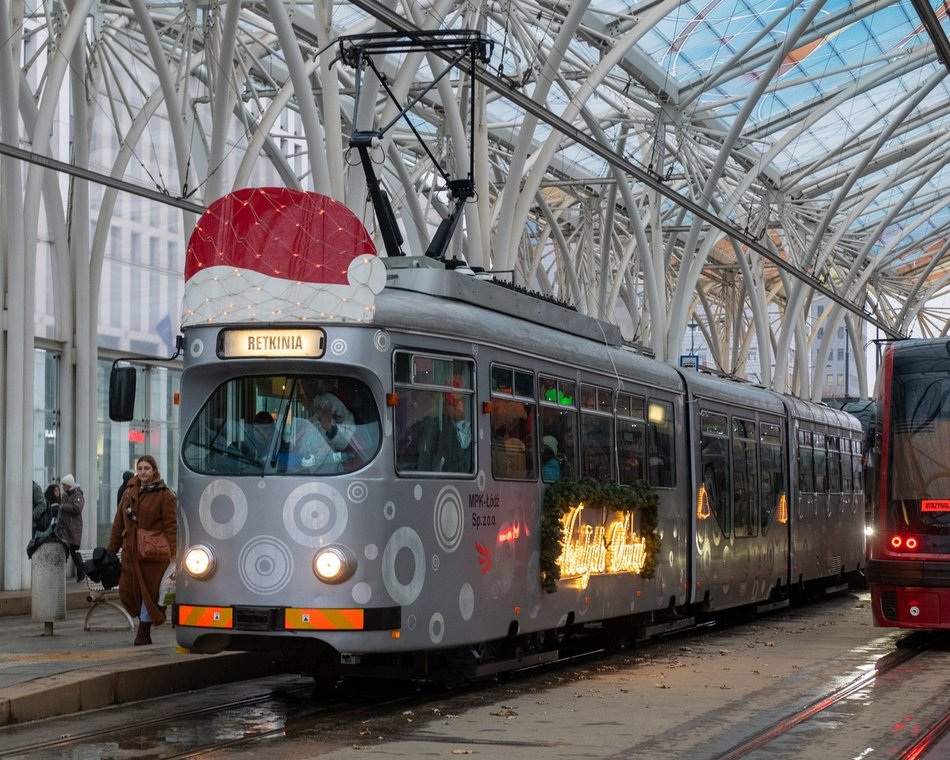 Świąteczne tramwaje MPK Łódź wyjechały na ulice