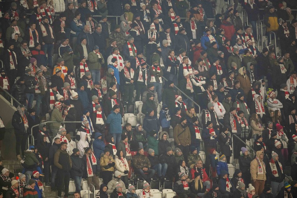 Kibice na meczu ŁKS Łódź z Legią Warszawa
