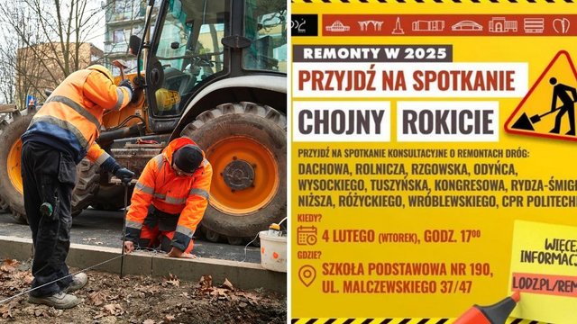 Remonty dróg na Chojnach i Rokiciu w Łodzi. Przyjdź na spotkanie i poznaj szczegóły 