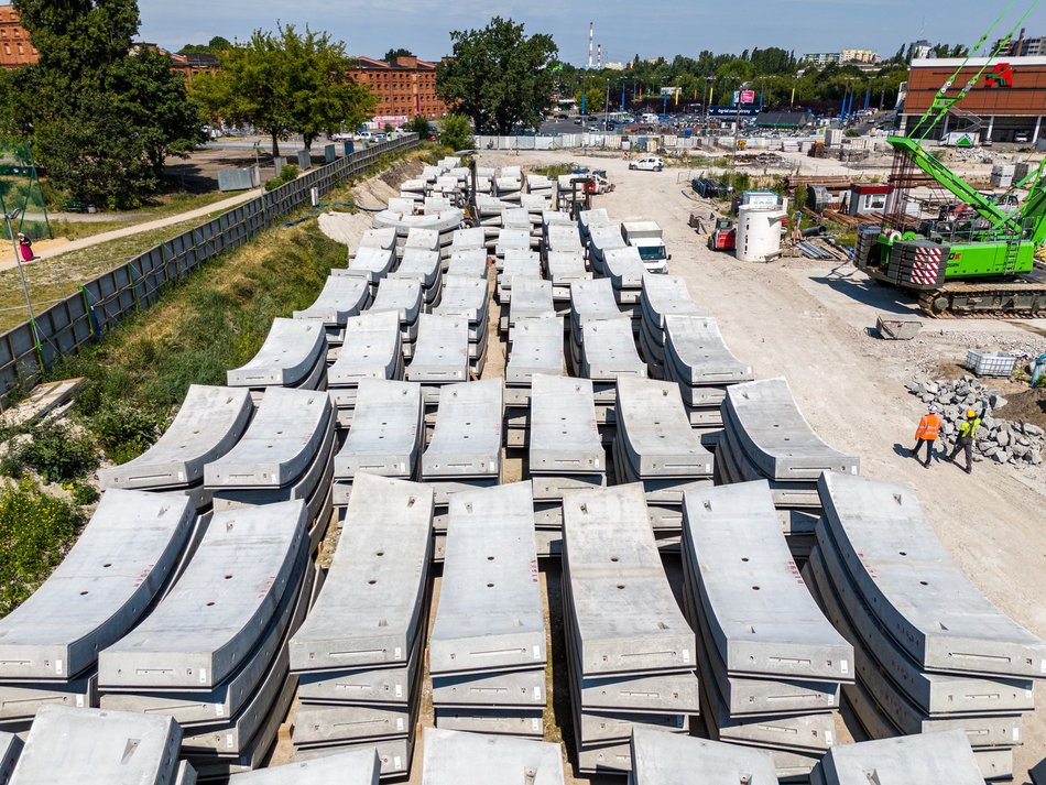 Tunel średnicowy pod Łodzią - plac budowy