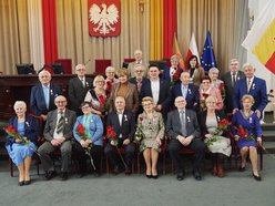 Uroczystość wręczenia medali z okazji długiego pożycia małżeńskiego