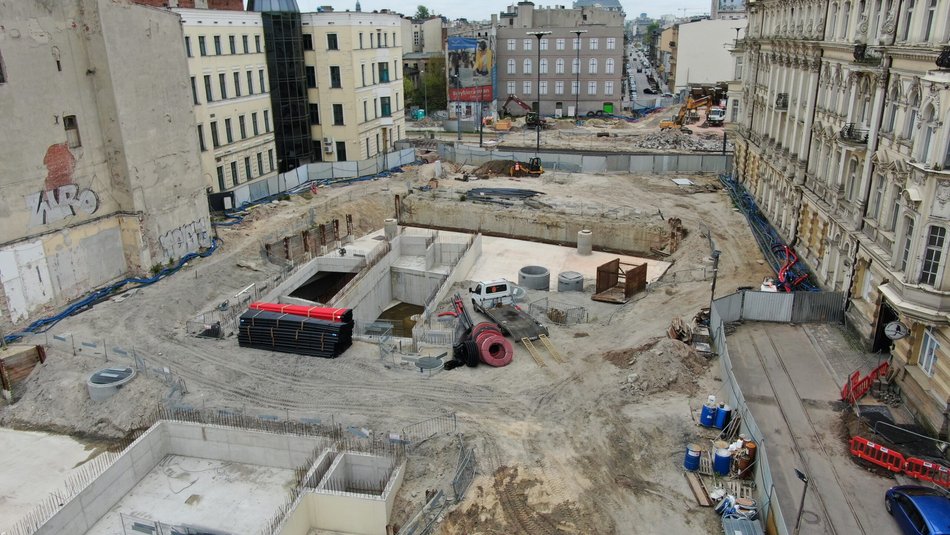 Najnowsze zdjęcia z budowy tunelu pod Łodzią w centrum
