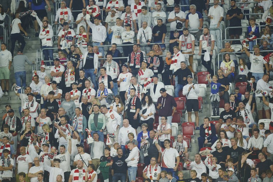 Kibice na meczu ŁKS Łódź - Jagiellonia Białystok