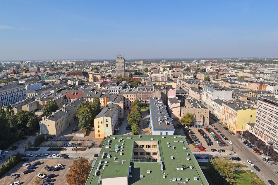 Wyjątkowa panorama Łodzi z dachu "wieżowca TVP"!