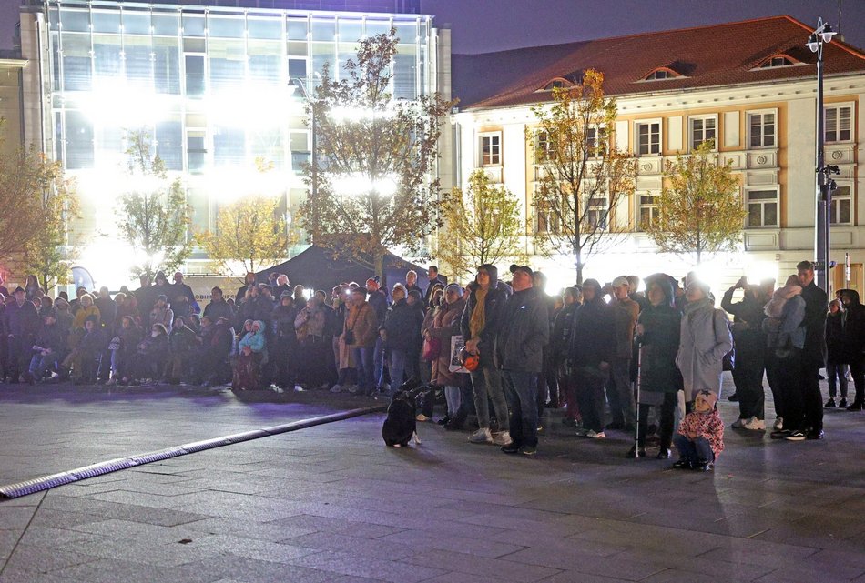 Projekcja na placu Wolności