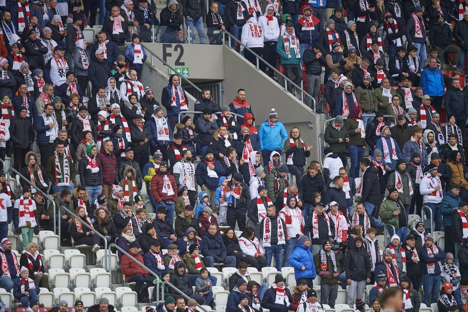 Kibice na meczu ŁKS Łódź - Chojniczanka Chojnice