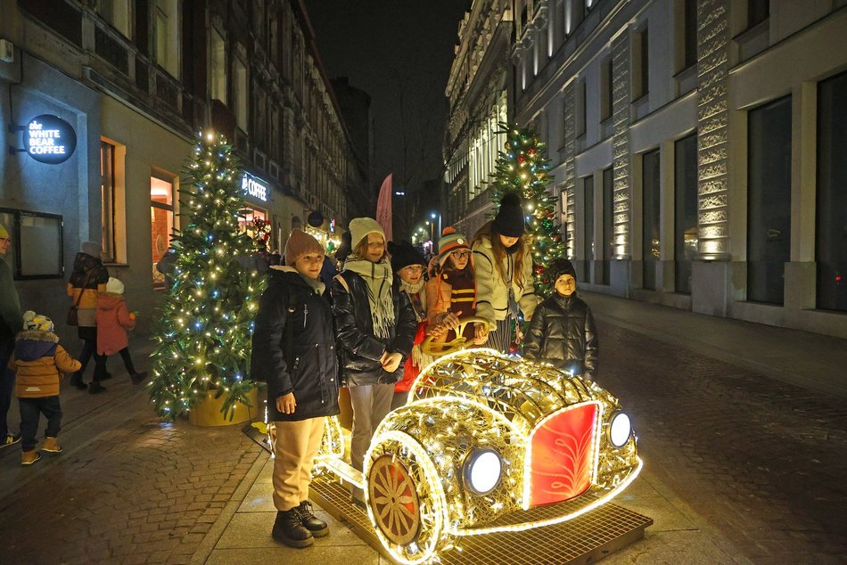 Świąteczna iluminacja Piotrkowskiej Łódź