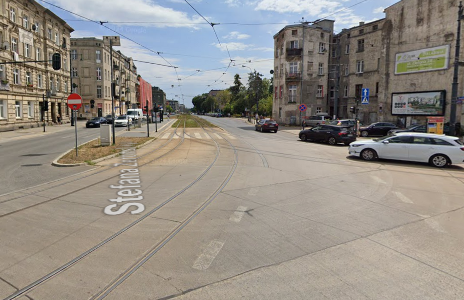 Łódź. Ulica Żeromskiego w Łodzi