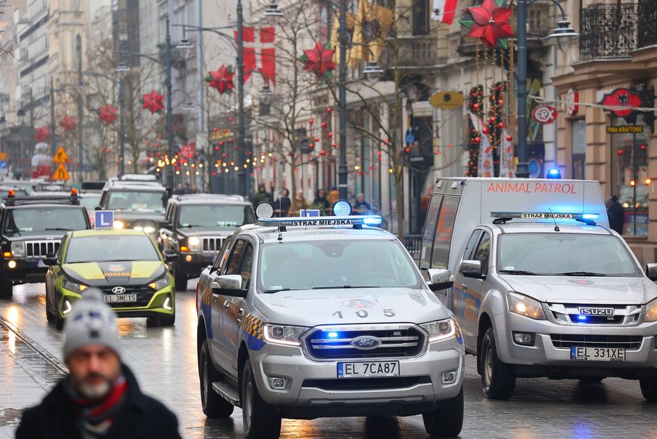 Łódź. WOŚP 2026 w Łodzi. Motoszarża po raz pierwszy opanowała Piotrkowską! [ZDJĘCIA]