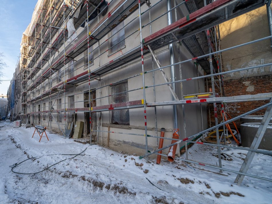 wizualizaja podwórka kamienicy