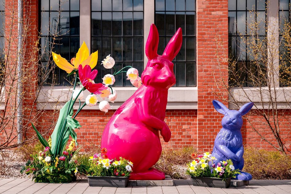 Łódź. Zające wielkanocne opanowały Fuzję! Widziałeś już te niezwykłe dekoracje?