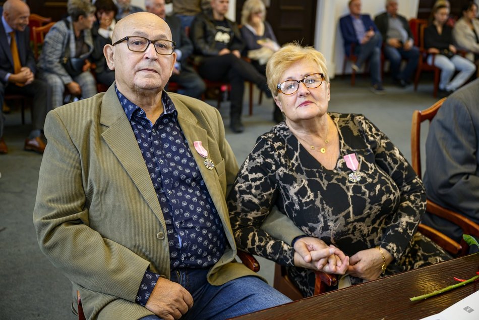 Łódź. Medale za długoletnie pożycie małżeńskie. To się nazywa wielka miłość!
