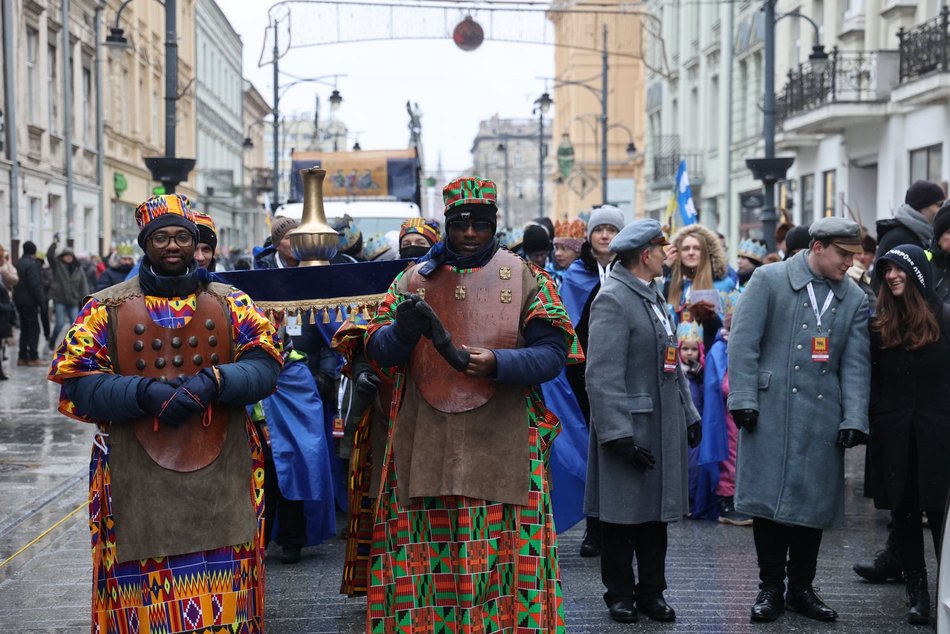 Orszak Trzech Króli na ul. Piotrkowskiej w Łodzi