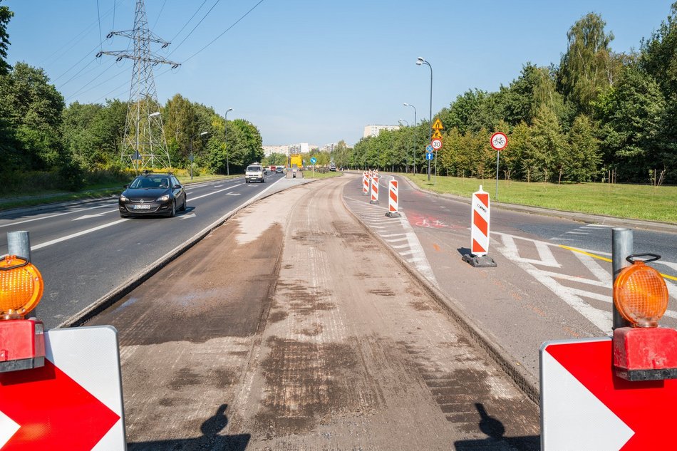 Remont Przybyszewskiego, prace na odcinku pomiędzy Augustów a Puszkina