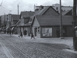 Ulica Wojska Polskiego przy skrzyżowaniu z ul. Franciszkańską - lata 1919-1939