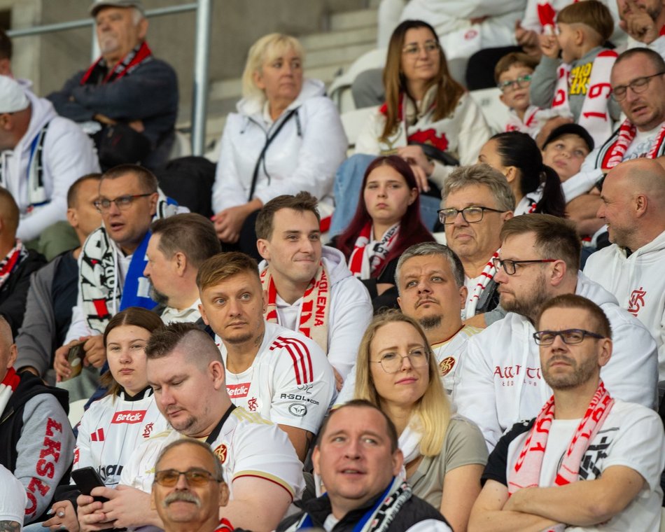 Kibice na meczu ŁKS Łódź z Górnikiem Łęczna