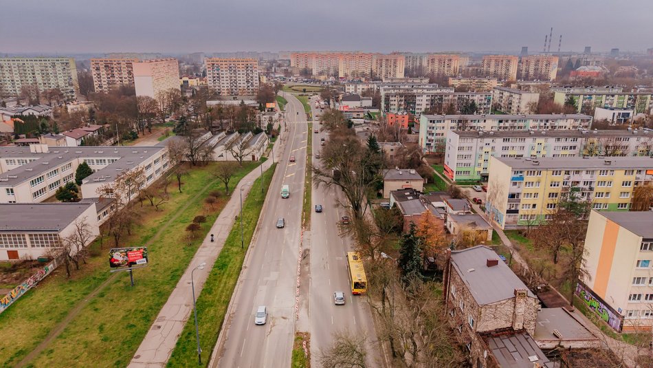 Łódź. Ulica Broniewskiego w Łodzi