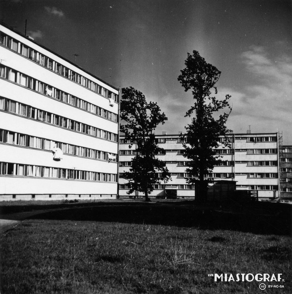 archiwalna fotografia przedstawiająca Łódź w dawnych czasacch