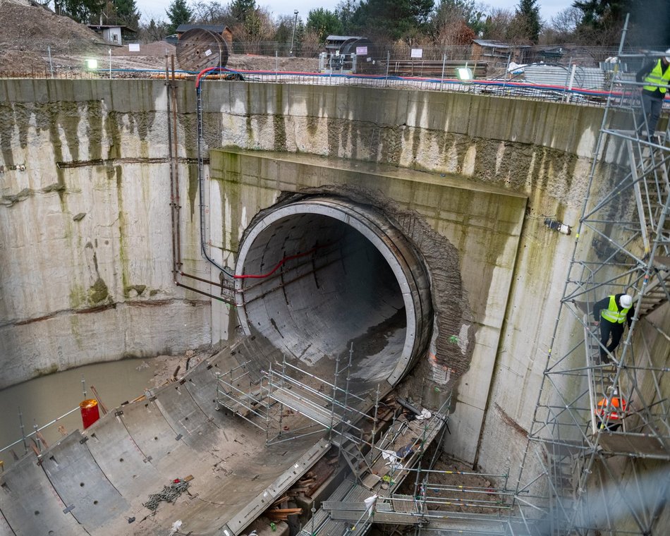 Tunel średnicowy pod Łodzią. Budowa stacji Łódź Polesie