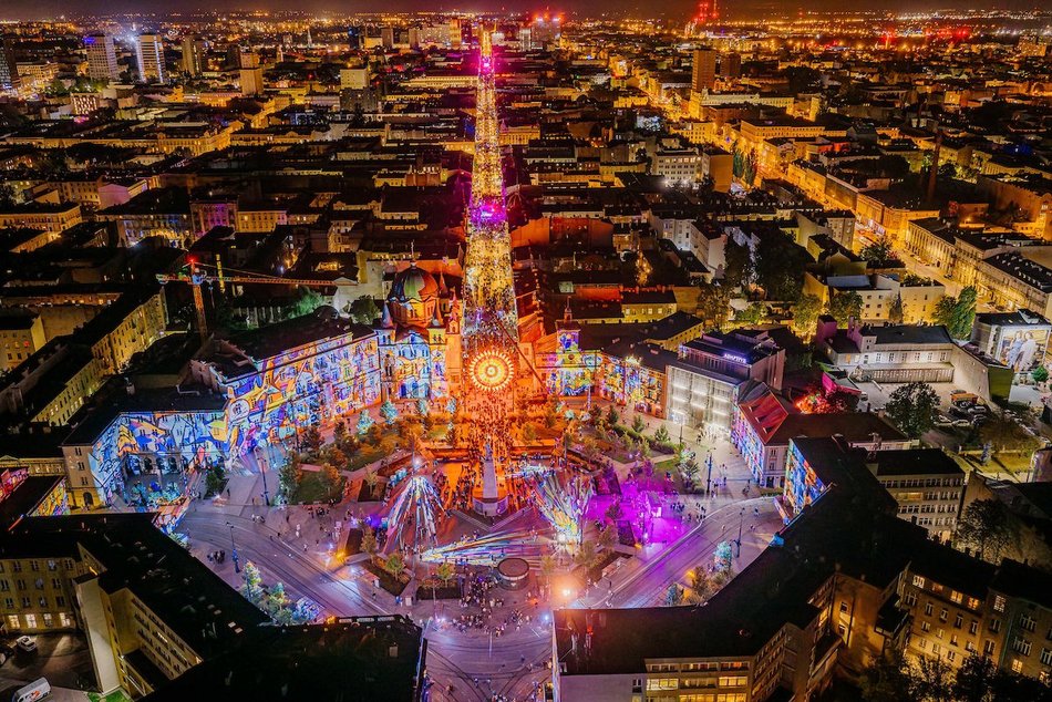Light Move Festival 2025 Łódź na placu Wolności. Niesamowite widoki!