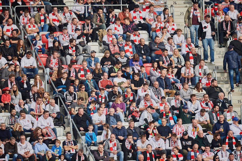 Kibice na meczu ŁKS Łódź - Arka Gdynia