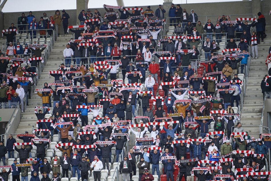 Kibice na meczu ŁKS Łódź - Chojniczanka Chojnice