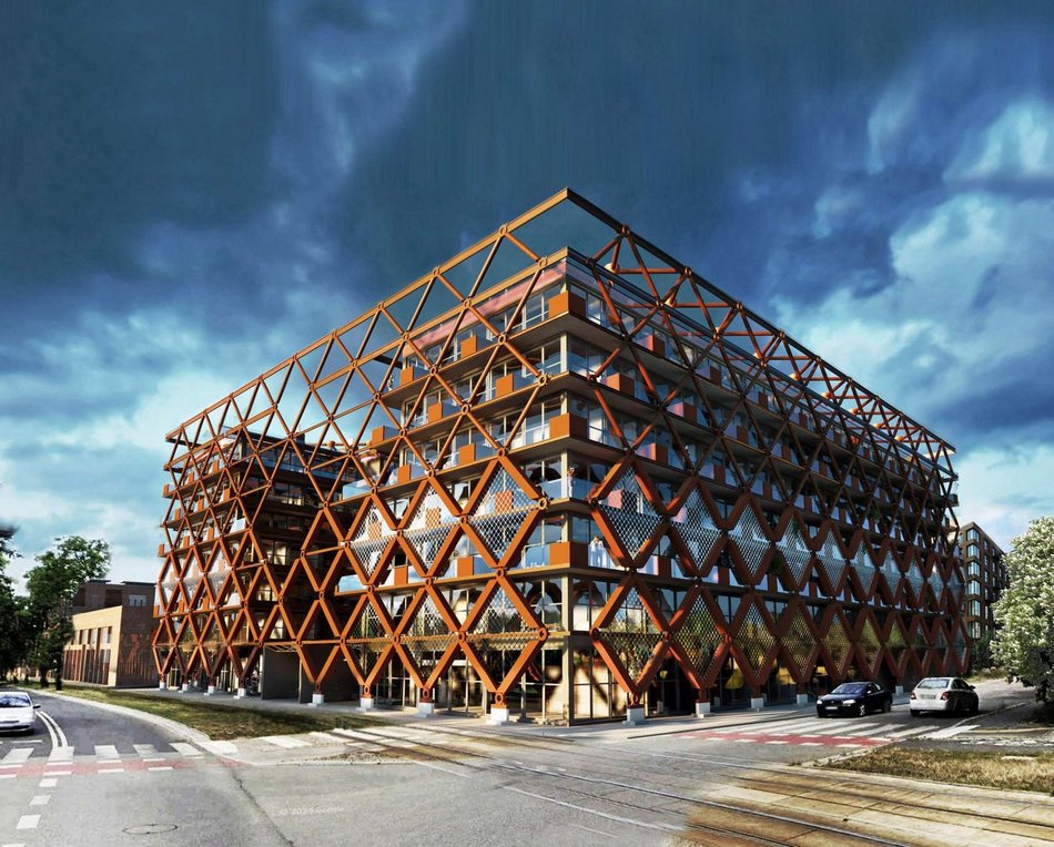 Łódź. Nowe mieszkania na Górnej? Ażurowa elewacja, ogrody na dachu i drzewa na tarasach