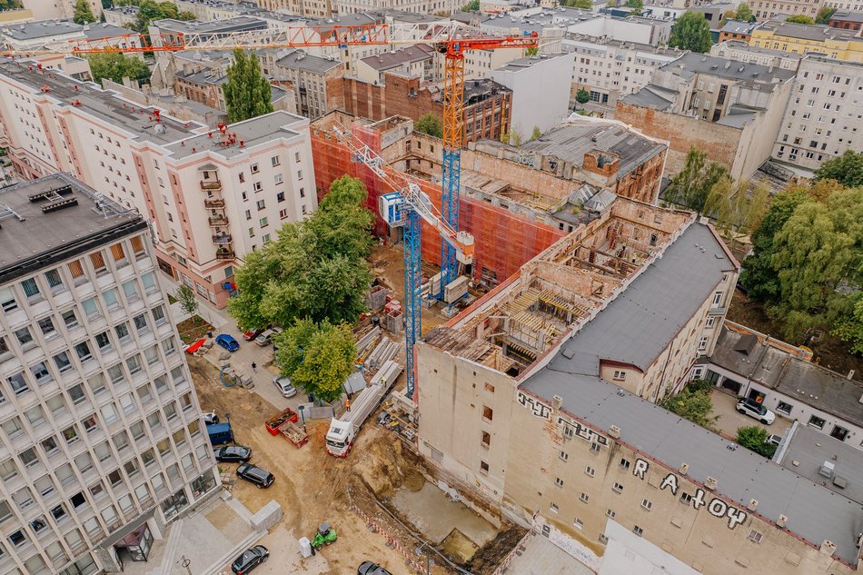 Fabryka przy ul. Sienkiewicza 61a - remont, plac budowy