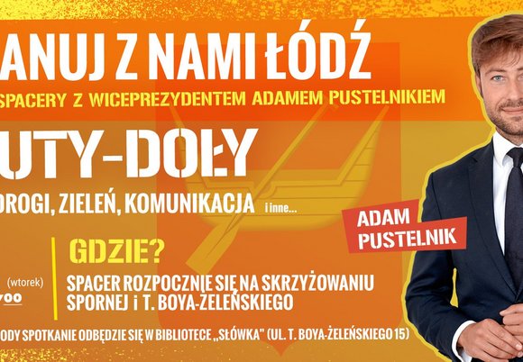 Spotkanie z wiceprezydentem Adamem Pustelnikiem na osiedlu Bałuty-Doły