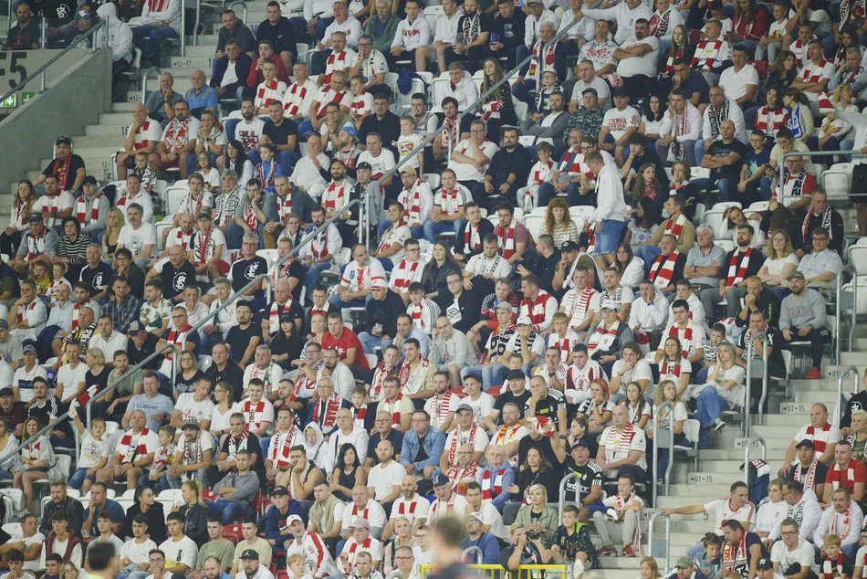 Kibice na meczu ŁKS Łódź - Jagiellonia Białystok