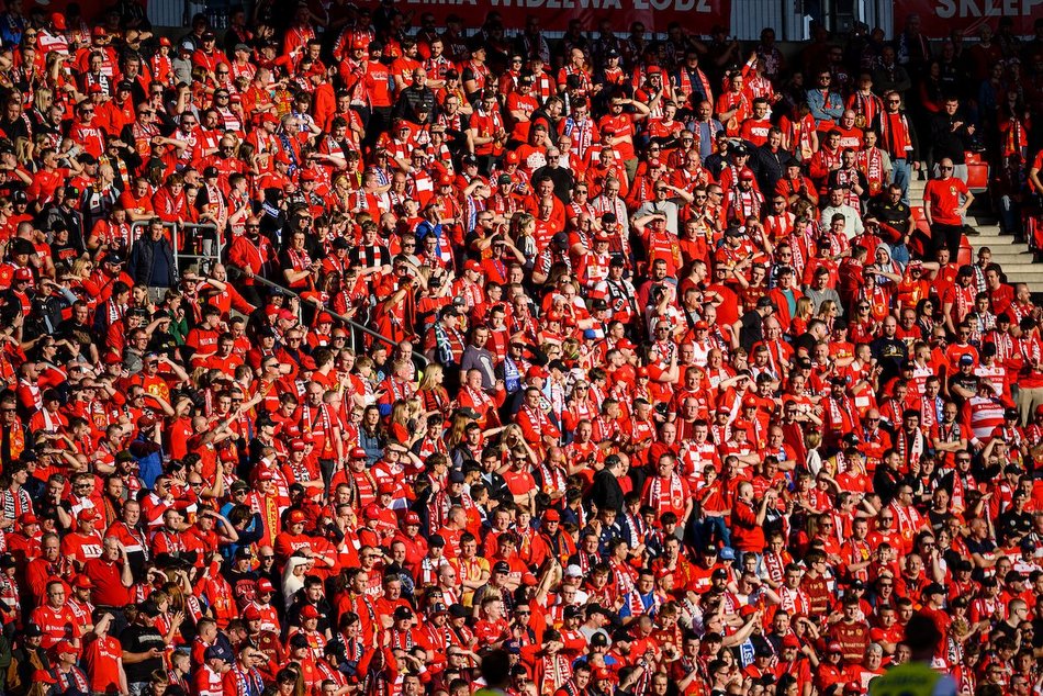 Łódź. Kibice na meczu Widzew Łódź z Motorem Lublin. Odszukaj się w galerii