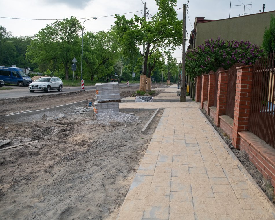 Ulica Krakowska w Łodzi w budowie