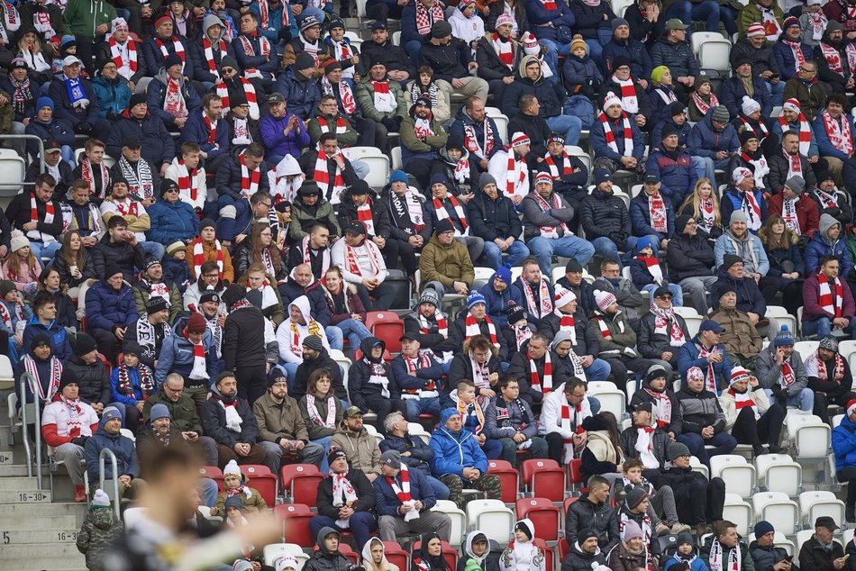 Kibice na meczu ŁKS Łódź - Chojniczanka Chojnice