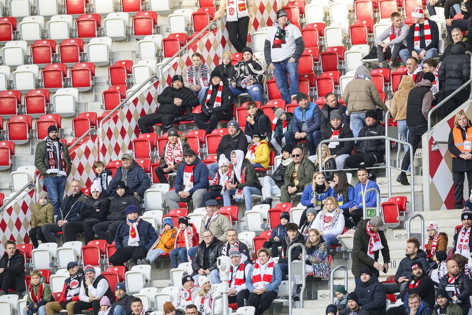 Kibice na meczu ŁKS Łódź - Ruch Chorzów