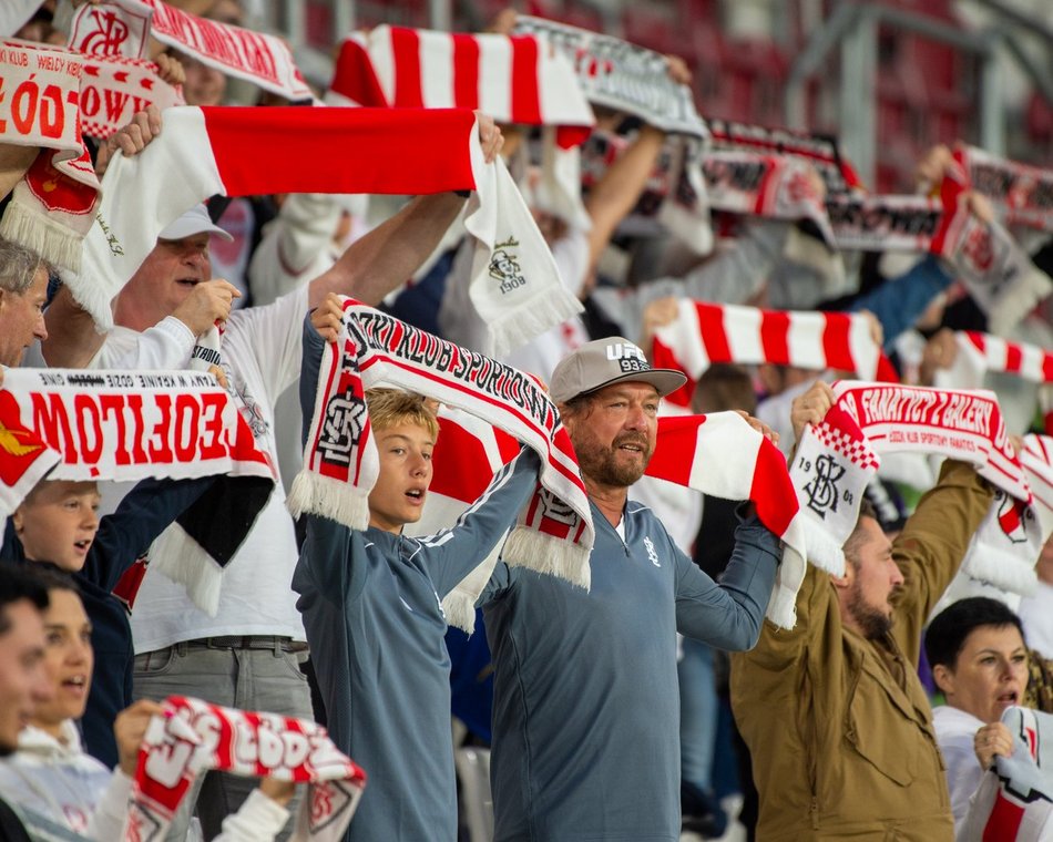 Kibice na meczu ŁKS Łódź z Górnikiem Łęczna