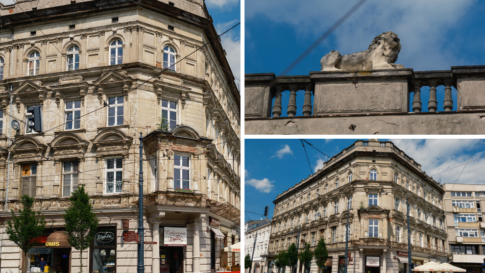 Łódź. Zwierzęta na zabytkach w Łodzi. Gdzie znaleźć lwa, wiewiórkę, orła, nietoperza i inne?
