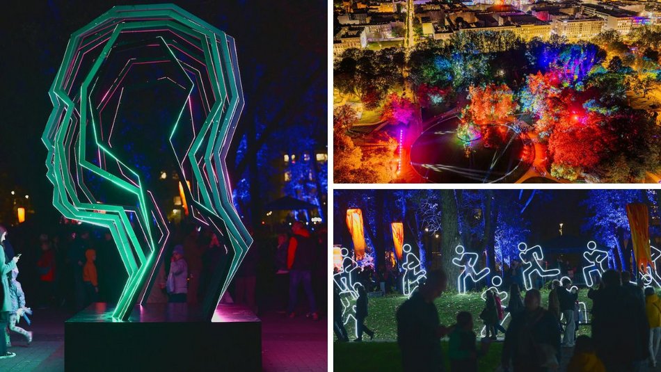 Park Staromiejski na Light Move Festival 2025 Łódź. Widzieliście go w takiej odsłonie?