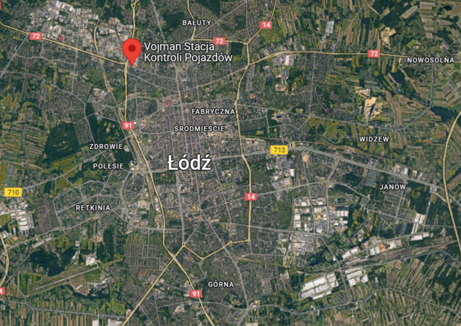 Łódź. Vojman Stacja Kontroli Pojazdów