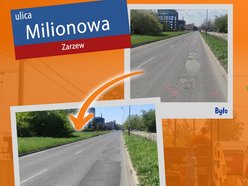 Remont cząstkowy na ulicy Milionowej w Łodzi