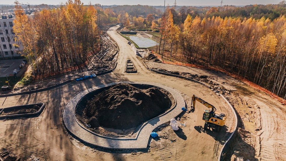 Łódź. Remont Kaczeńcowej. Zobacz nowe rondo i drogę z lotu ptaka!