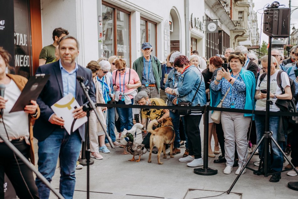 Aleja Gwiazd przy Piotrkowskiej w Łodzi coraz dłuższa. Andrzej Barański uhonorowany