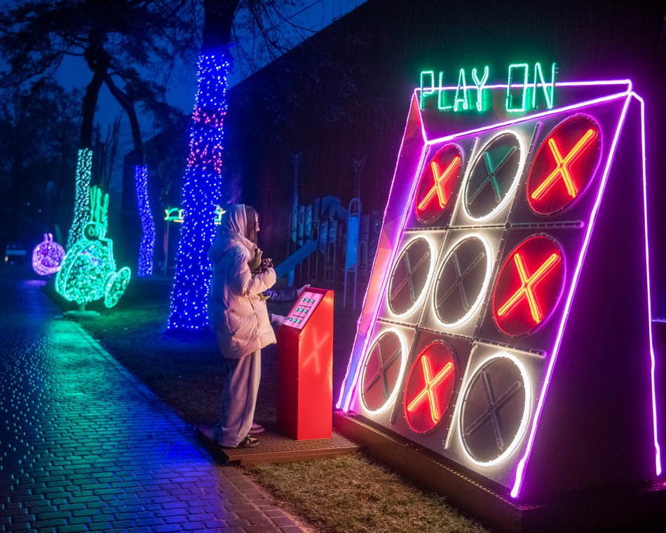 Park Miliona Świateł w Łodzi dzień przed otwarciem