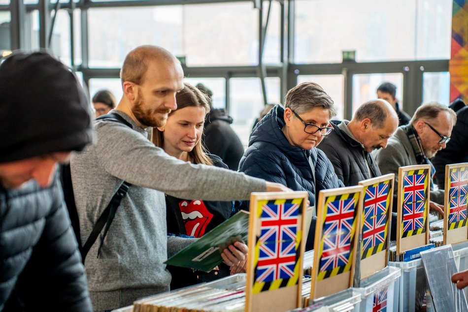 Łódź. Giełda winyli w Manufakturze