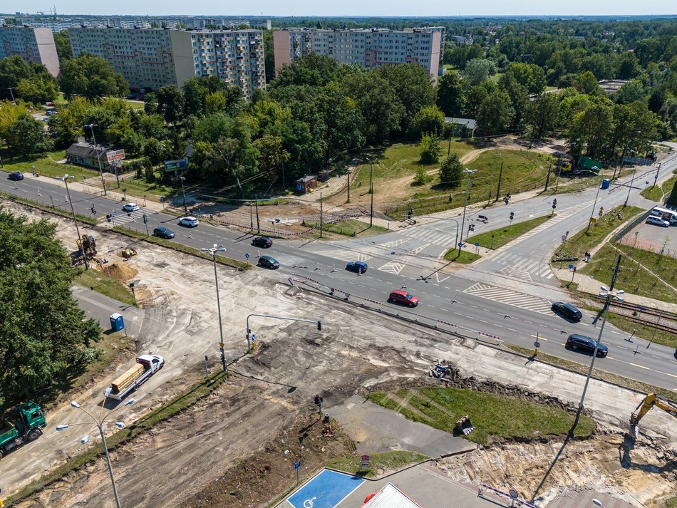 Pracy przy torowisku na ul. Aleksandrowskiej